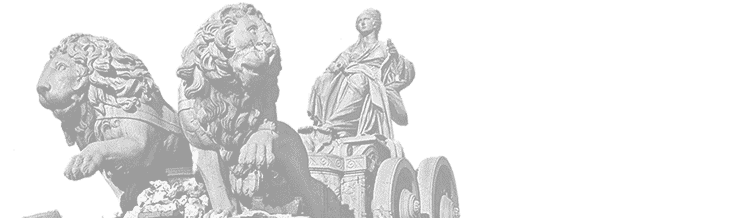 Grabado de la fuente de Cibeles en Madrid